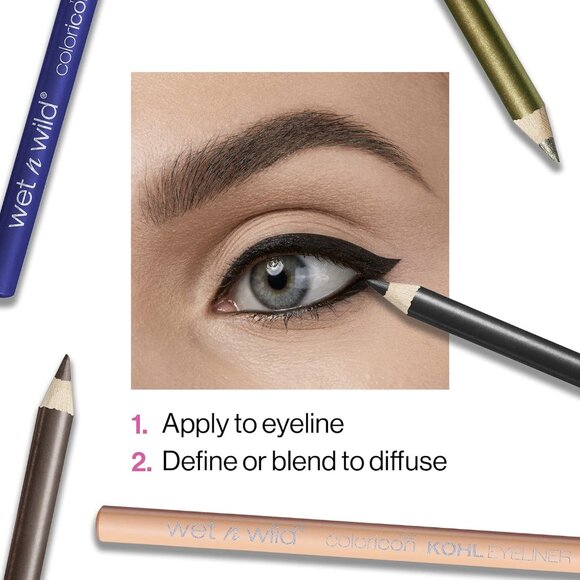 wet n wild Color Icon Kohl Eyeliner Pencil Smooth Creamy Long Finish Versatility - Picture 10 of 12